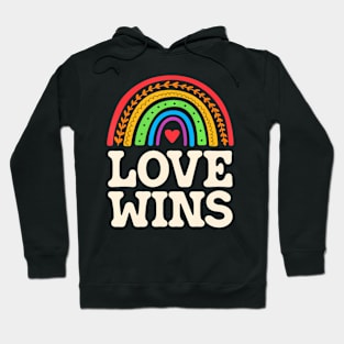 Lgbtq Love Wins Gay Pride Lgbt Ally Rainbow Flag Hoodie